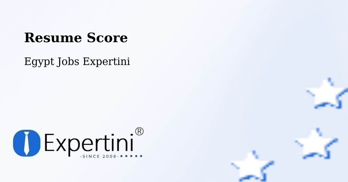 Resume Score & Job Description Match Tool – Aş Şaff - Egypt Jobs Expertini
